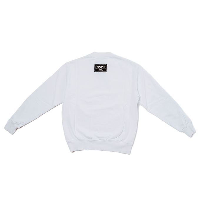 back white sweatershirt